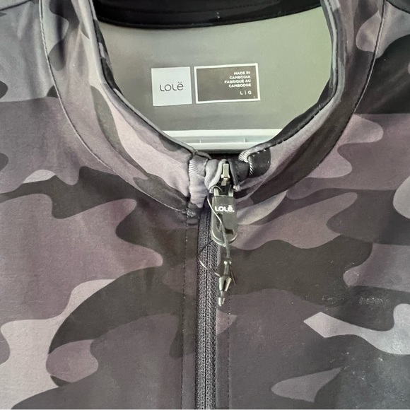 Lole Black and Grey Camouflage Zip Up Active Jacket - Picture 3 of 8